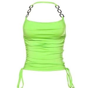 METAL CHAIN HALTER TOP